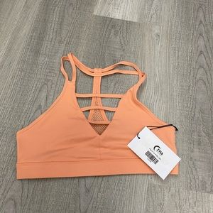 NWT- Zyia Peach grid bra - retired!